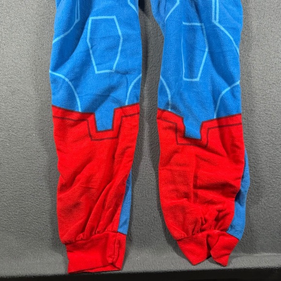 Superman Fleece Pajamas Boys L 10-12 Costume One Piece Flame Resistant NWT - Picture 7 of 10